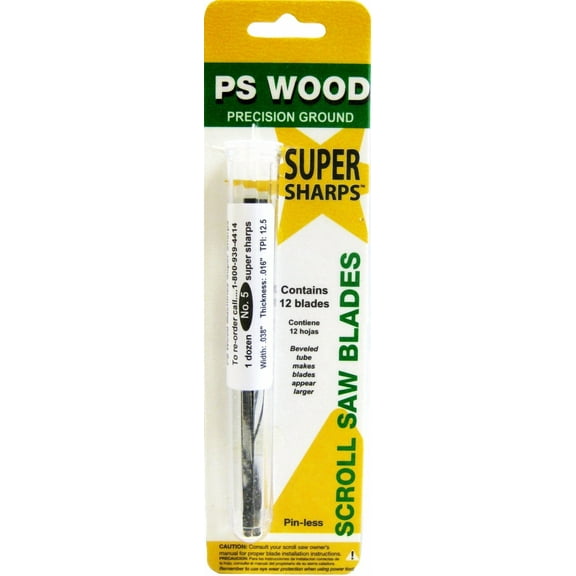 PS Wood Super Sharps - #5 Scroll Saw Blades