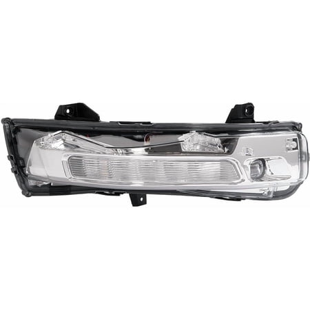 Kojem Right Bumper Compatible with 2018-2023 Ford Mustang Front Bumper Driving Fog Lamp Clear Lens Plasticpcpp Passenger Side Replacement For Jr3z-13200-a Fo2521198
