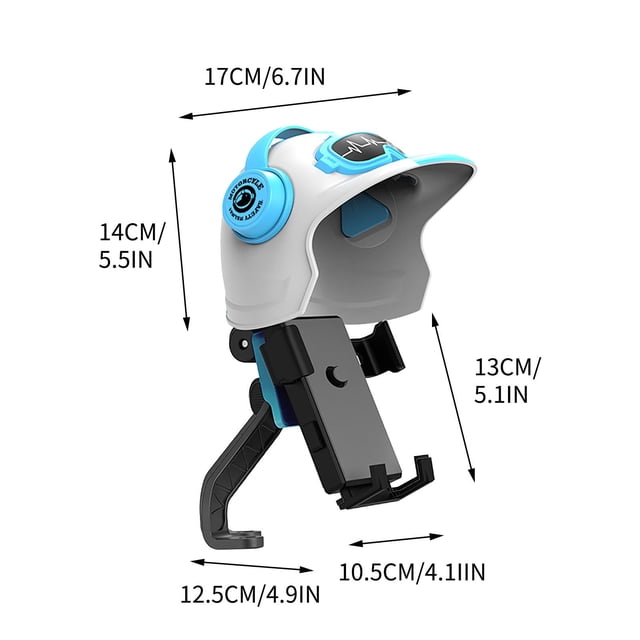 Helmet Styling Bracket For Sun And Rain Protection,Cycling Phone Mount,One-Handed Lifting Automatic Clamping Multi-Angle For Most Models With Case,Hands-Free Installation