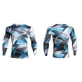 thumbnail image 4 of Greeniant Camisa delgada deportiva de manga larga de estilo informal de diseño Simple para hombre, camisetas estampadas de poliéster con cuello Uniforme atlético punto azul SG Greeniant OD028984-07, 4 of 6