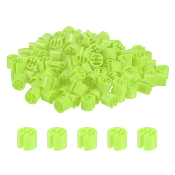 Uxcell 300-Pack Clothes Hanger Markers Blank, Plastic Garment Clips Fit 3.5mm Rod for Clothing Hangers [Light Green]