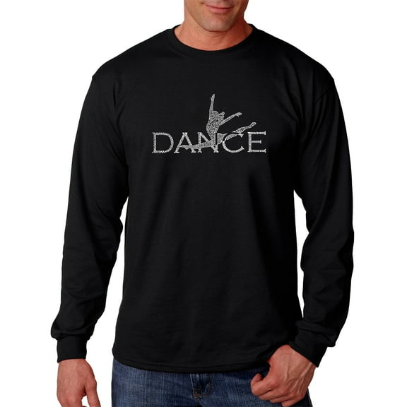 LA Pop Art Men's Word Art Long Sleeve T-shirt - Dancer