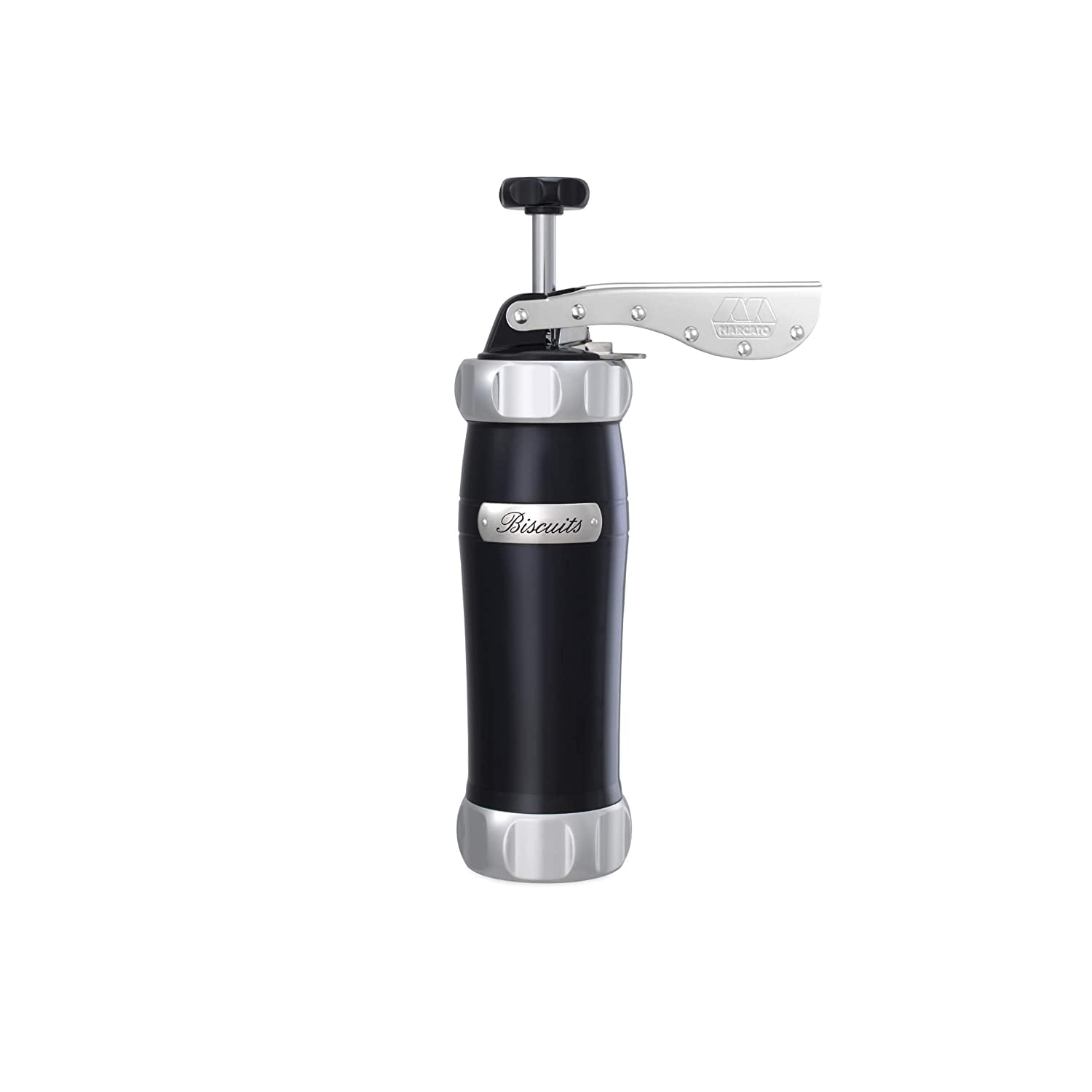 Marcato Atlas Deluxe Biscuit Maker Cookie Press, Made in Italy, Black