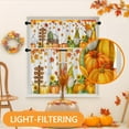 thumbnail image 4 of Fall Kitchen Window Curtains and Valances Set 36 Inch, Farmhouse Gnome Pumpkins Leaves Rustic Short Tier Curtain for Cafe Living Room Bathroom, Autumn 3 Pieces Set Kitchen Decor, 4 of 6