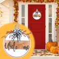 thumbnail image 3 of Autumn Welcome Sign Frame for Front Door Outside丨Fall Farmhouse Rustic s with Artificial Bow-Knot for Front Door Thanksgiving Decor Harvest Festival Celebration, 3 of 6