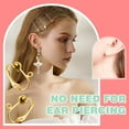 thumbnail image 2 of 20 Pack Clip-on Earring Converters Hypoallergenic Earring Clip On Backs Parts Components Findings for DIY Earring and Pierced Ears (Gold and Silver), 2 of 5