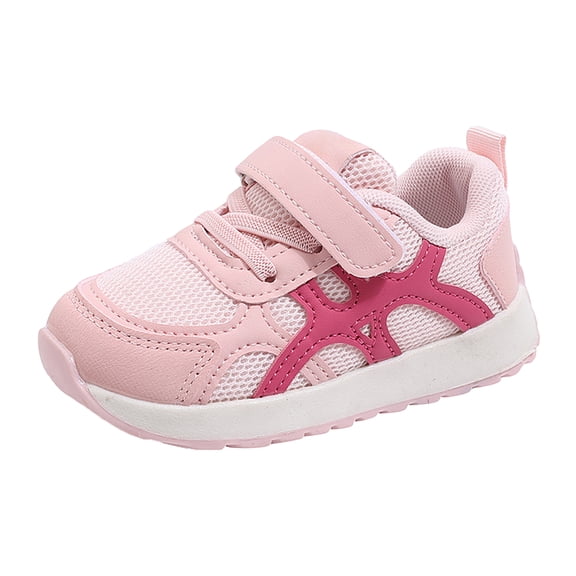 Karoyedx Girl Sneakers Toddler Shoes Boys Girls Barefoot Shoes Kids Breathable Sneakers Tennis Shoes Slip on Shoes Pink Size,4