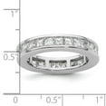thumbnail image 4 of 14k White Gold Polished Size 8 Channel-set 3 carat Princess Diamond Complete Eternity Band, 4 of 5
