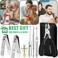 thumbnail image 3 of LANNEY Toenail Clippers for Seniors Thick Toenails, Heavy Duty Large Toe Nail Clippers for Men Thick Nails 7Pcs Sharp Ingrown  Clippers, Father's Day, 3 of 9