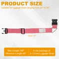 thumbnail image 2 of Uxcell Cross Luggage Straps with Combination Lock Adjustable Suitcase Belt Pink, 2 of 7