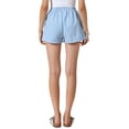 thumbnail image 3 of Gingham Shorts for Women Buttons Comfy Breathable Beach Summer Casual Shorts 2XL Blue, 3 of 6