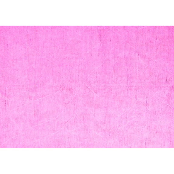 Ahgly Company Indoor Rectangle Solid Pink Modern Area Rugs, 7' x 10'