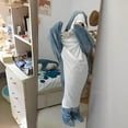 thumbnail image 6 of Shark Blanket Hoodie Onesie, Blue Wearable Sleeping Bag for Adults, Soft Cozy Costume, L, 6 of 8