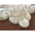thumbnail image 2 of Soho Luxurious Faux Bearskin Pelt White with Brown Tips Shag Area Rug, 2 of 5