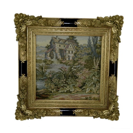 Pure Country Tapestry - Fine Authentic Italian Tapestry Country Side House Scenery 20X20