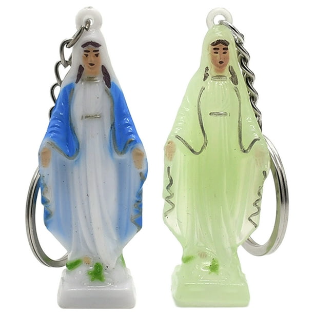 KAKOWELY 2 llaveros religiosos con colgante católico, llavero religioso, dije para bolso.