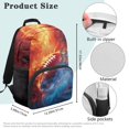 thumbnail image 7 of Aplkyhs Fire Rugby School Backpack for Students 6-18 Ergonomic Padded Shoulder Straps Large Capacity Bookbag for Elementary Middle High School Boys Girls Daily Use, 7 of 7