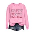thumbnail image 4 of Uootdi Heart Printed Sweatshirts for Women Funny Love Heart Letter Print Graphic Long Sleeve Shirts Crewneck Pullover Top Holiday Pullover Outfits Gift, 4 of 6