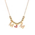 thumbnail image 1 of EYIKA Full Multicolor Zircon Letter MOM Mama LOVE Pendant Enamel Stainless Steel Necklace Charm Women Jewelry for Mother Gift45cm Gao Jinjia LED, 1 of 2
