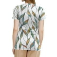 thumbnail image 3 of NAMTYQX Womens Blouses Dressy Casual Crew-Neck Pattern Short Sleeve Loose Fitting Womens Graphic T Shirts Green Size M, 3 of 5