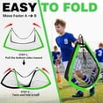 thumbnail image 2 of BOHEN 6x4FT Portable Soccer Goal for Kids Backyard with Carry Bag - Easy Folding Lightweight Fun for Outdoor Indoor Training Games for Teen Youth Adult (Green, 6x4FT, 1 Pack), 2 of 8
