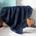 thumbnail image 6 of Exclusivo Mezcla Plush Fuzzy Large Fleece Throw Blanket (50" x 70", Navy Blue)- Soft, Warm and Lightweight, 6 of 7