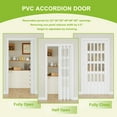 thumbnail image 5 of 48 x 80 4-Lite Acrylic Glass Dual Layer Accordion Door for Doorway, for Opening Width 37"-48", Strong Magnet Folding Door, Trimmable Height&Width,Room Divider for Pantry Laundry RV, White, 5 of 8
