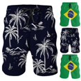 thumbnail image 2 of FUZHIQ Mens Shorts Casual 6 Inch Inseam Elastic Waist Activewear Shorts Loose Summer Walking Shorts Solid Splice Pocket,XL, 2 of 3