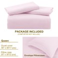 thumbnail image 7 of PiccoCasa 3 Pieces Microfiber Soft Breathable Duvet Cover Set Light Pink Queen, 7 of 7