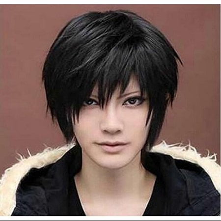 Black Short Wigs Straight Toupee Hair Wig for Women Men Halloween Cosplay Party (Best Wigs For Black Hair)