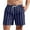 Navy, variant on RongHuan Big and Tall Shorts Mens Drawstring Beach Shorts Lightweight Striped Swimming Shorts Summer Workout Shorts