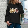 thumbnail image 2 of Hoodies Sweatshirts for Women Leopard Love Heart Print Sweatshirt Hooded Drawstring Sweatshirt Pullover with Pockets pullover hoodie, 2 of 5