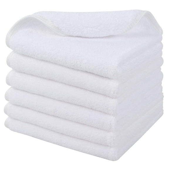 Premium Microfiber washcloth Facial Cleansing Cloth Face Cloth(6pack, White)