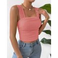 thumbnail image 4 of IWEMEK Women Sleeveles Tops 2 Packs Fashion Casual Dressy Pink Cute Tees White Tight Fitting Ribbed Tank Tops 2025, 4 of 8