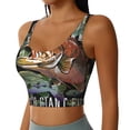 thumbnail image 2 of Haiem bass water fishing Pattern Womens Sports Bra - U Neck Padded Low Impact Yoga Bra Workout Crop Top Gym Moisture-Wicking Workout Vest-Medium, 2 of 8