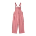 thumbnail image 2 of UACY Teen Girls Y2K Denim Overalls Adjustable Strap Aesthetic Preppy Jeans Jumpsuit Fashion School Uniform Bib Overall (Pink, 9-10 Years), 2 of 9