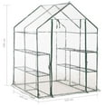 thumbnail image 6 of vidaXL Greenhouse with 8 Shelves 4.7'x4.7'x6.4', 6 of 8