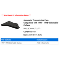 thumbnail image 2 of Automatic Transmission Pan - Compatible with 1997 - 1998 Oldsmobile Cutlass, 2 of 2
