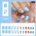 thumbnail image 2 of Uxgjfwu 24 Piece Easter Bunny Press On Nails, Almond Shape with Cute Bunny and Floral Designs, Fake Nails with Adhesive Tabs for Spring Manicure, 2 of 9