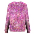 thumbnail image 5 of DPTALR Women's Print Round-Neck Pullover Tops Long Sleeve Comfortable Blouse Sweatshirt, 5 of 5