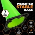 thumbnail image 2 of 28” Lime Green Traffic Cone - 6 Pack - Premium PVC Safety Cone for Parking, Caution, Construction, Road Crews, Emergency Vehicle - Xpose Safety, 2 of 7