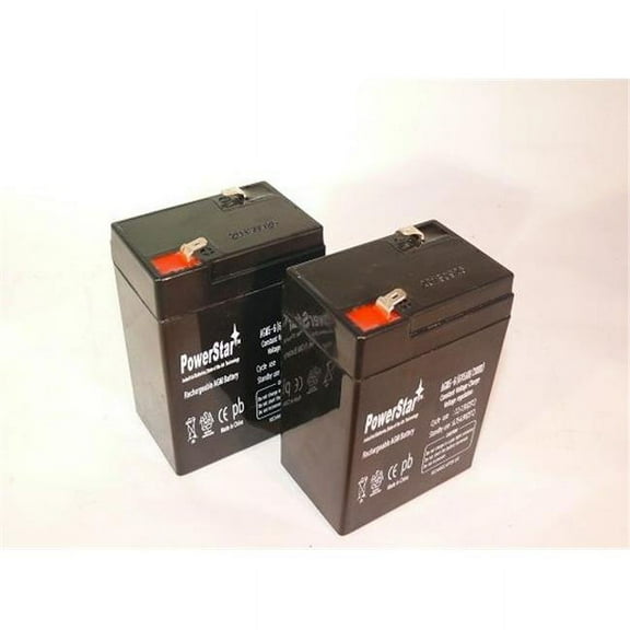 PowerStar AGM5-6-2Pack1 6V, 5Ah Rechargeable Game Deer Feeder Battery
