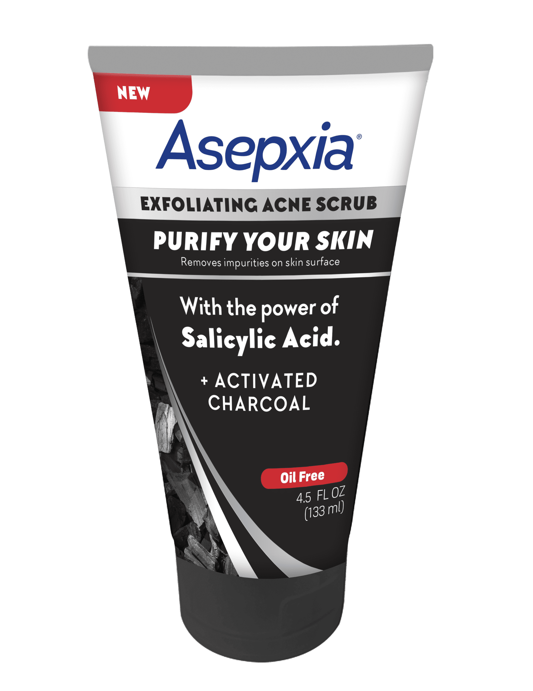 Asepxia Exfoliating Acne Charcoal Scrub, 4 oz
