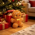 thumbnail image 5 of LXGGDDO Gingerbread Man Merry Christmas Throw Pillow, Christmas Decorative Plush Pillow for Couch Living Room Bed, Beige, 5 of 6
