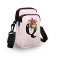 thumbnail image 3 of HELLHERO Rose Letter Pattern Design Double Zipper Shoulder Purse for Women, Travel Daily Use, 3 of 6