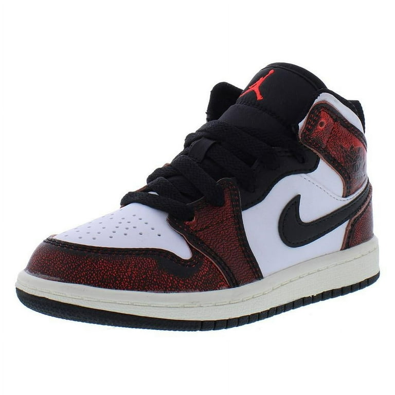 Nike Jordan Mid SE PS Girls Shoes Size 11, Color: White/Black