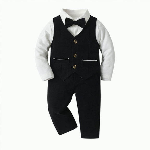 Toddler Boys Clothes Kids Fall/Winter Long Sleeve 0-24M 2PCS