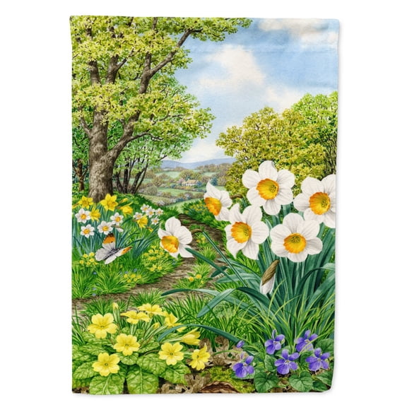 Spring Flowers by Sarah Adams Garden Flag
