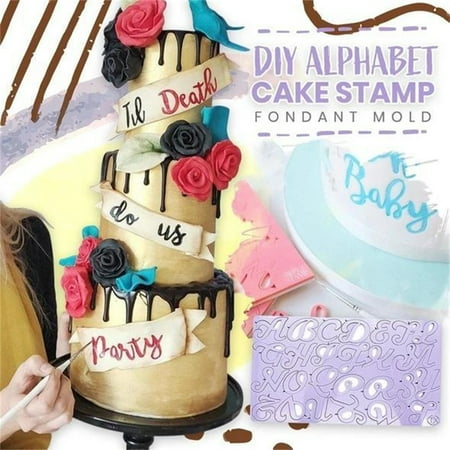 

WMYBD Gifts Diy Alphabet Number Cake Stamp Unique Fondant Shape Cake Fondant Mold