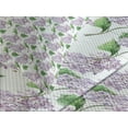 thumbnail image 4 of Ambesonne Lilac Quilted Bedspread Set 3 Pcs, Watercolor Herbal Bunch, Queen Size, Lilac and Green, 4 of 5